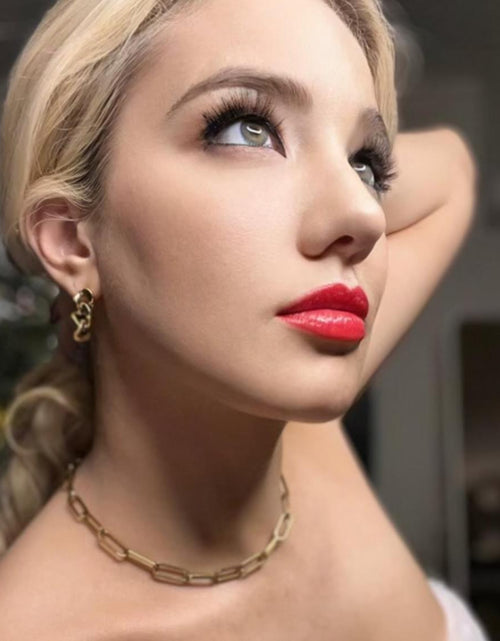 Load image into Gallery viewer, C860G B.Tiff "Jemma" Paperclip Flat Long Adjustable Link Gold Plated Necklace by B.Tiff New York
