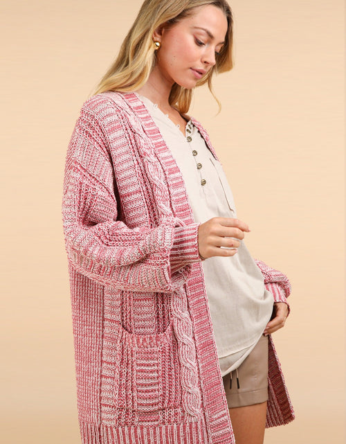 Load image into Gallery viewer, VERY J Cable Knit Open Front Cardigan
