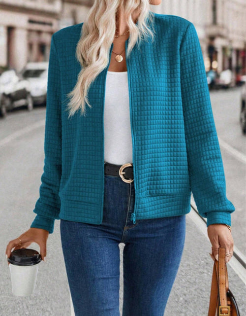Load image into Gallery viewer, Zip Up Long Sleeve Jacket
