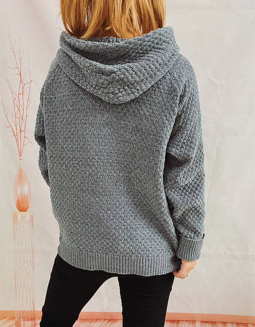 Load image into Gallery viewer, Drawstring Long Sleeve  Hooded Sweater
