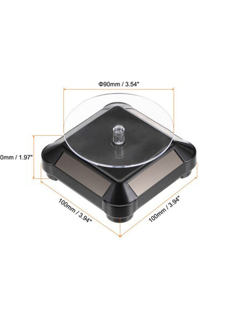 Load image into Gallery viewer, 3.5″ Solar Rotating Display Stand with Black Base for 1/64 Scale Model Cars11
