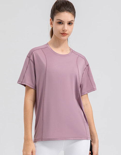 Load image into Gallery viewer, Round Neck Short Sleeve Active Top
