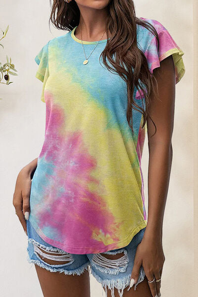 Load image into Gallery viewer, Printed Round Neck Short Sleeve T-Shirt
