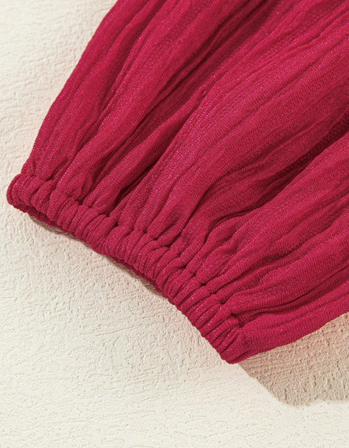 Load image into Gallery viewer, Frill Notched Long Sleeve Dress
