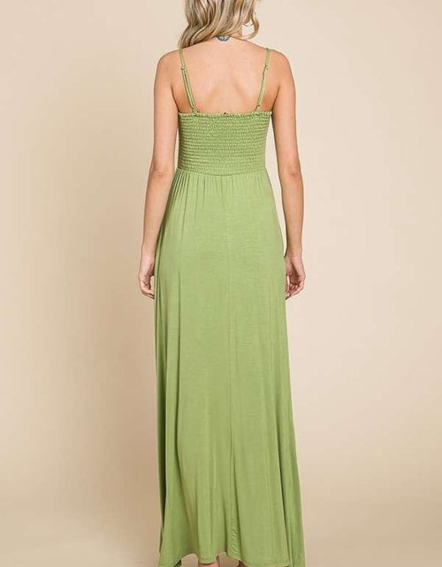 Load image into Gallery viewer, Culture Code Full Size Smocked Cami Maxi Dress with Pockets
