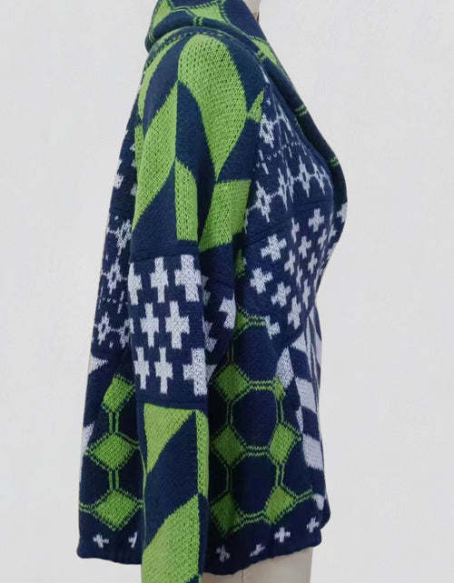 Load image into Gallery viewer, Collared Neck Long Sleeve Cardigan
