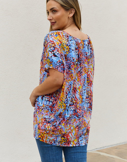 Load image into Gallery viewer, Be Stage Full Size Printed Dolman Flowy Top
