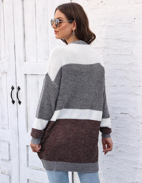 Load image into Gallery viewer, Color Block Open Front Cardigan
