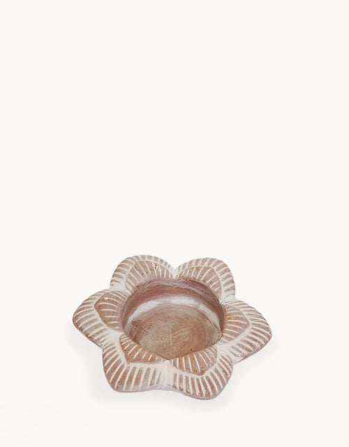 Load image into Gallery viewer, Terracotta Tea Light Candle Holder - Flower by KORISSA

