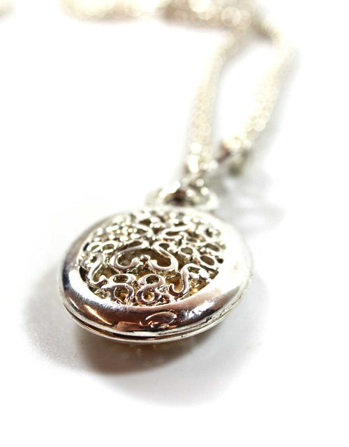 Load image into Gallery viewer, Vintage Signed Oscar De La Renta Two Tone Pendant with 29 Inch Silver Tone Rolo Chain Necklace S-Hook Front Clasp #OS107 Antique Necklace by PVD Vintage Jewelry
