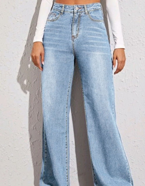 Load image into Gallery viewer, High Waist Wide Leg Jeans
