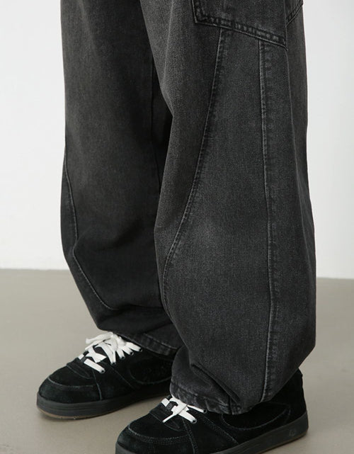 Load image into Gallery viewer, Men's Wide Leg Jeans with Pockets
