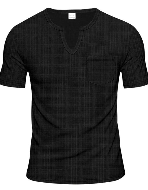 Load image into Gallery viewer, Men's Full Size Notched Short Sleeve T-Shirt Plus Size

