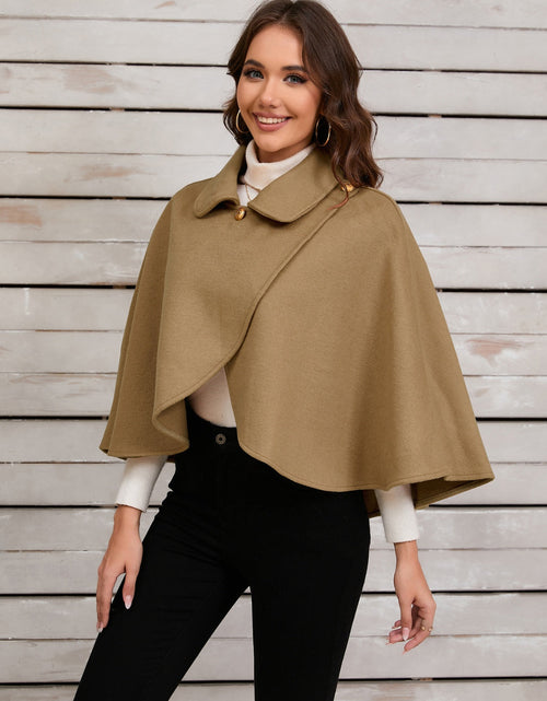 Load image into Gallery viewer, Collared Neck Cropped Cape
