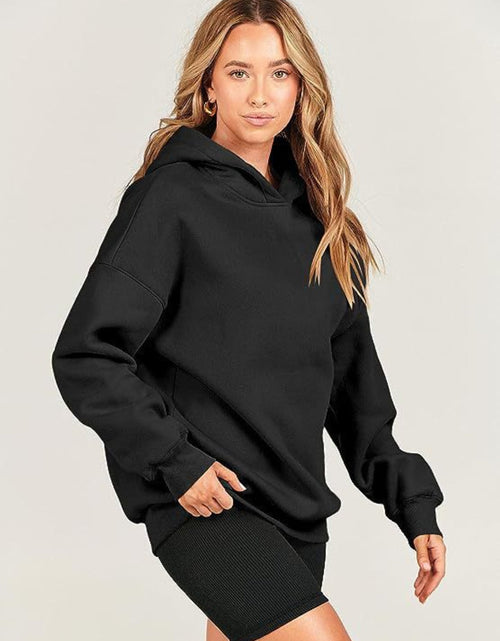 Load image into Gallery viewer, Dropped Shoulder Long Sleeve Hoodie
