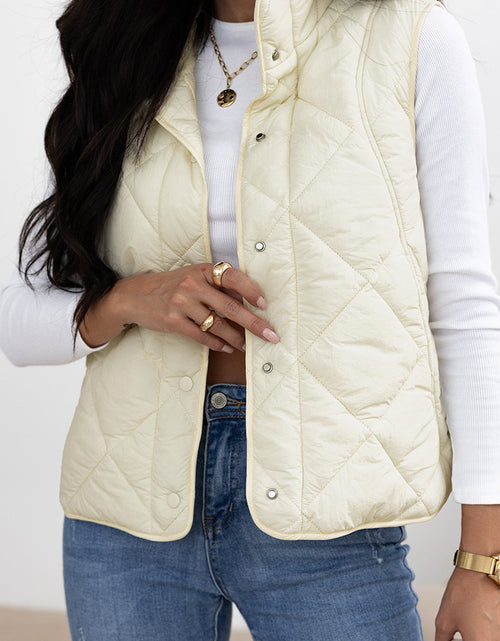 Load image into Gallery viewer, Snap Down Texture Vest Coat with Pockets
