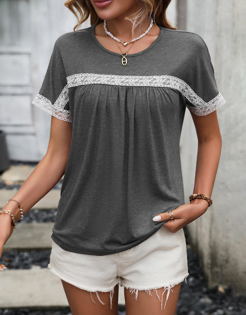 Load image into Gallery viewer, Ivy Lane Contrast Round Neck Short Sleeve Tee
