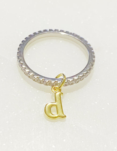 Load image into Gallery viewer, Dangle Initial Ring by Ellisonyoung.com
