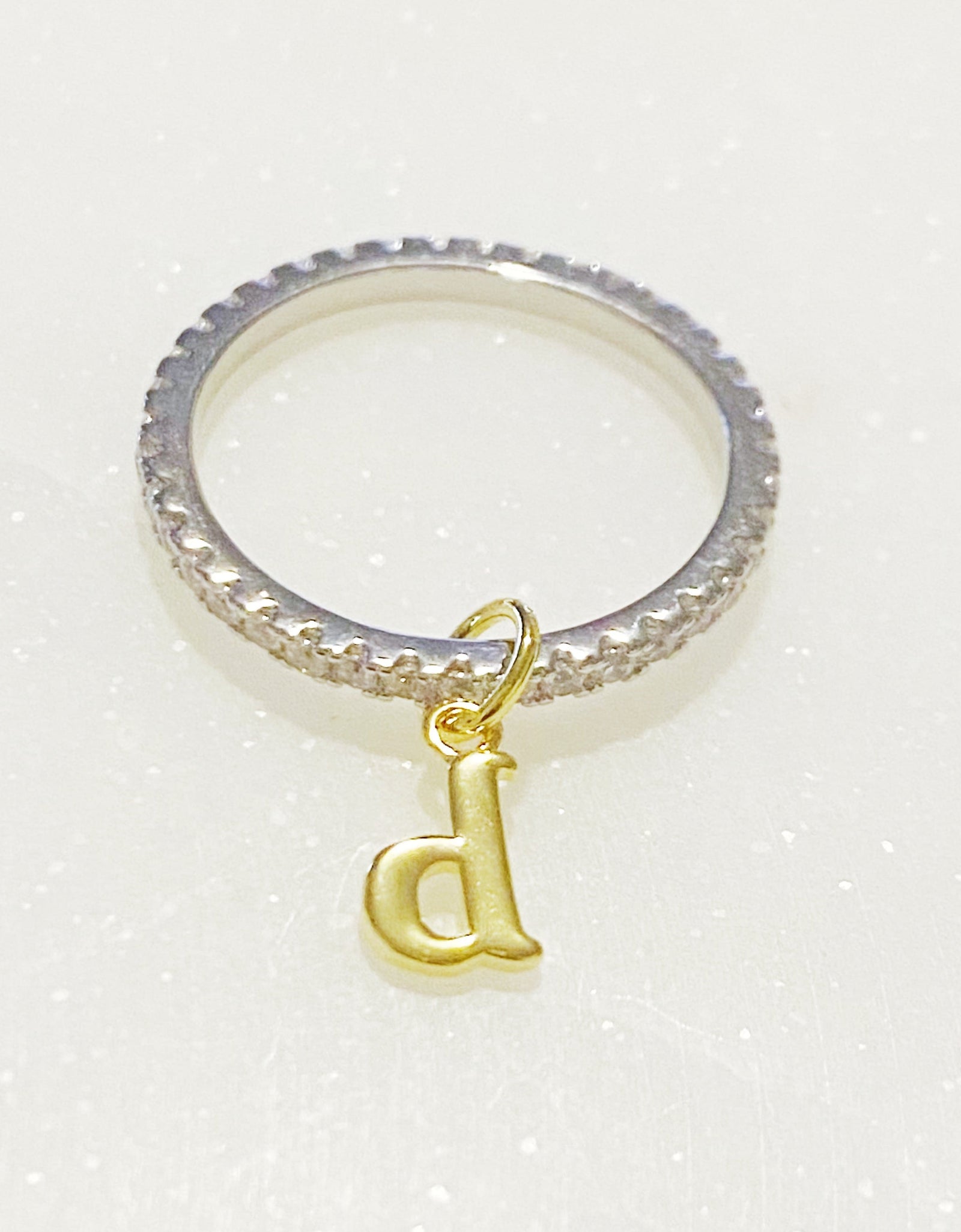 Dangle Initial Ring by Ellisonyoung.com