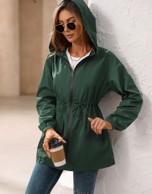 Load image into Gallery viewer, Ivy Lane Outdoor Waterproof Long Sleeve Hooded Windbreaker
