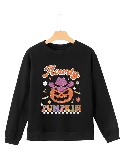 Load image into Gallery viewer, Jack-O'-Lantern Round Neck Long Sleeve Sweatshirt
