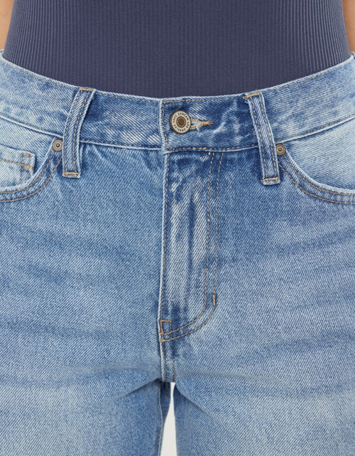 Load image into Gallery viewer, Kancan High Waist Chewed Up Straight Mom Jeans
