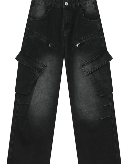 Load image into Gallery viewer, Baggy Jeans with Cargo Pockets
