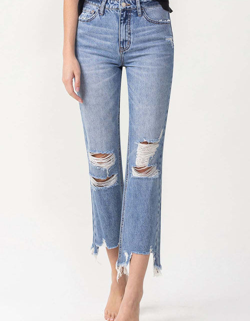 Load image into Gallery viewer, Lovervet High Rise Distressed Straight Jeans

