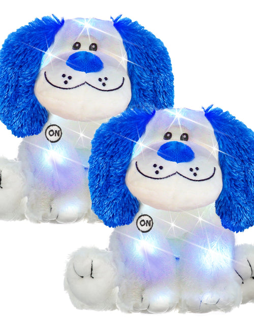 Load image into Gallery viewer, Rainbow Lites Puppy Dog Glow Plush LED Night Light Up Stuffed Animal 2 Pack Set by The Noodley
