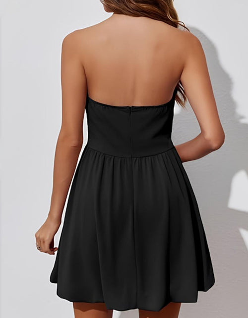 Load image into Gallery viewer, Ruched Tube Mini Dress
