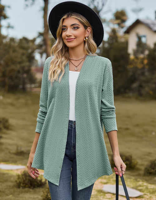 Load image into Gallery viewer, Open Front Long Sleeve Cardigan
