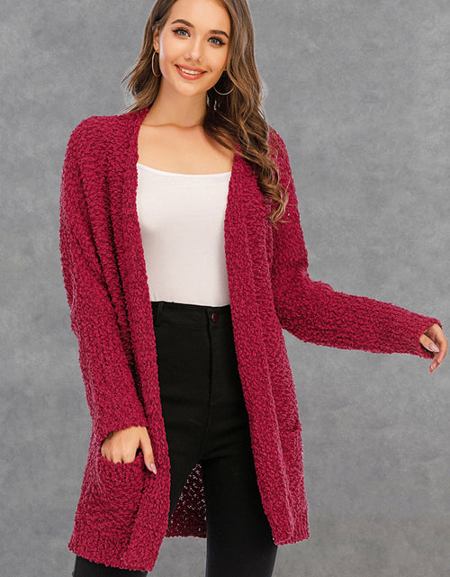 Load image into Gallery viewer, Angel Wings Pocketed Open Front Long Sleeve Cardigan
