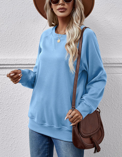 Load image into Gallery viewer, Round Neck Long Sleeve Sweatshirt
