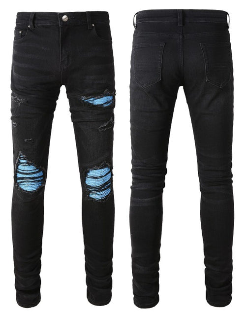 Load image into Gallery viewer, Men's Distressed Skinny Jeans
