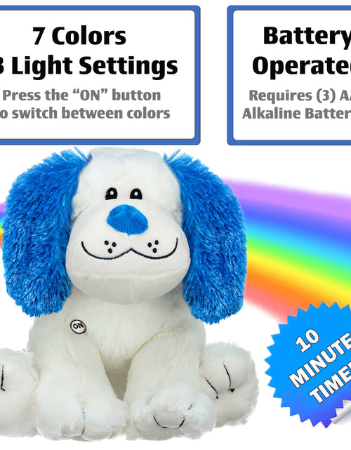 Load image into Gallery viewer, Rainbow Lites Puppy Dog Glow Plush LED Night Light Up Stuffed Animal 2 Pack Set by The Noodley
