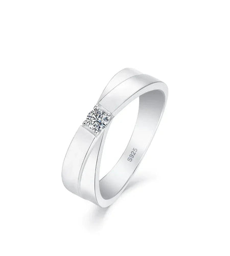 0.20 Carats VVS1 Moissanite Diamond Ring by Bling Proud | Urban Jewelry Online Store