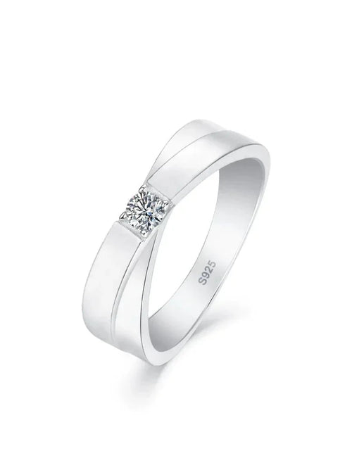 Load image into Gallery viewer, 0.20 Carats VVS1 Moissanite Diamond Ring by Bling Proud | Urban Jewelry Online Store
