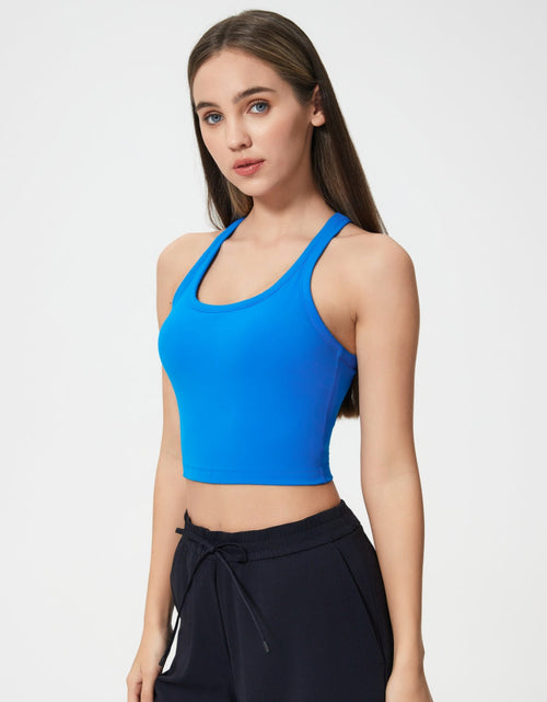 Load image into Gallery viewer, Millennia Scoop Neck Active Tank with Detachable Chest Pads
