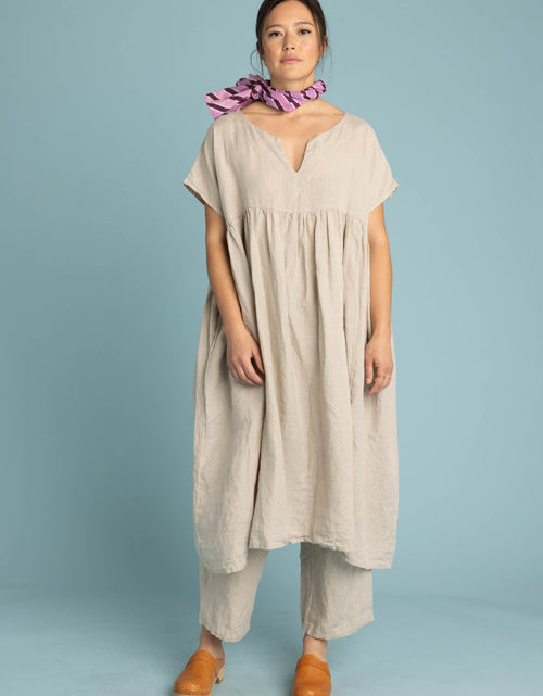Load image into Gallery viewer, Meadow Dress - Linen Natural Flax by And For Good
