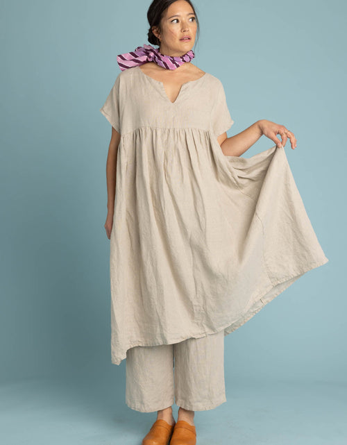 Load image into Gallery viewer, Meadow Dress - Linen Natural Flax by And For Good
