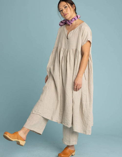 Load image into Gallery viewer, Meadow Dress - Linen Natural Flax by And For Good
