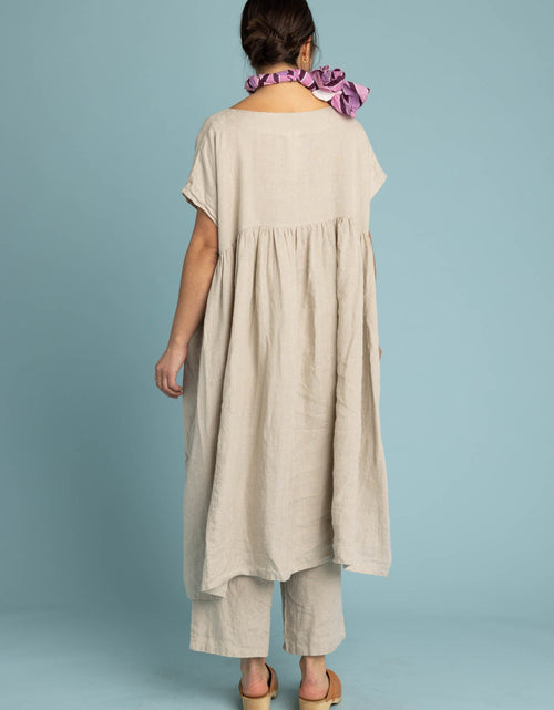 Load image into Gallery viewer, Meadow Dress - Linen Natural Flax by And For Good
