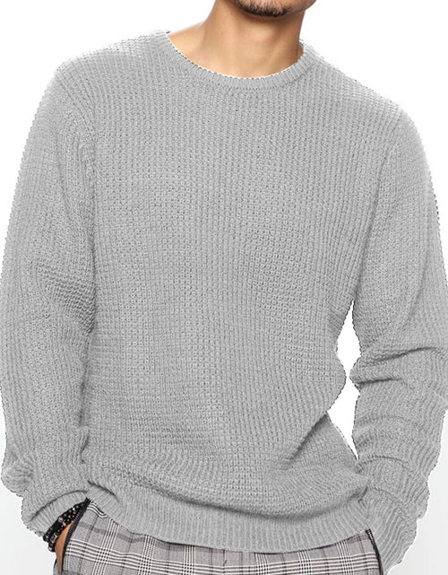 Load image into Gallery viewer, Men's Full Size Round Neck Long Sleeve Sweater Plus Size
