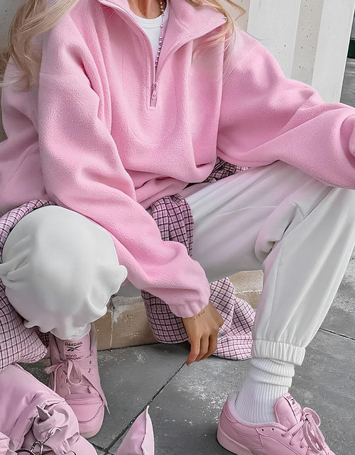 Load image into Gallery viewer, Quarter Zip Long Sleeve Sweatshirt
