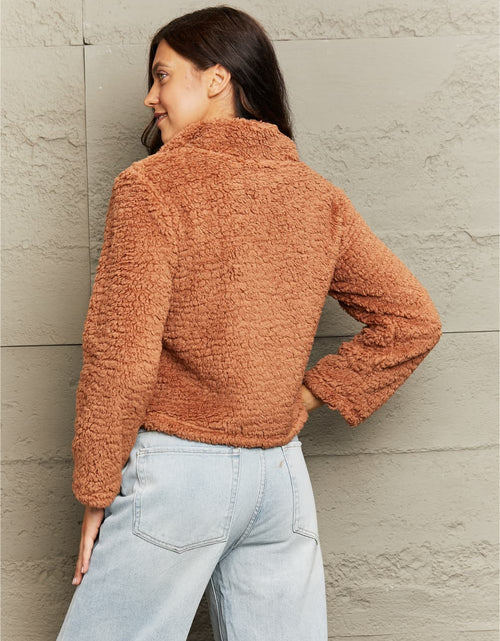 Load image into Gallery viewer, Zip-Up Collared Teddy Jacket
