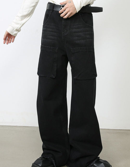 Load image into Gallery viewer, Men's Wide Leg Jeans with Pockets
