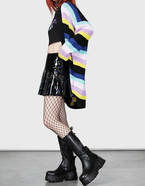Load image into Gallery viewer, Striped Open Front Long Sleeve Cardigan
