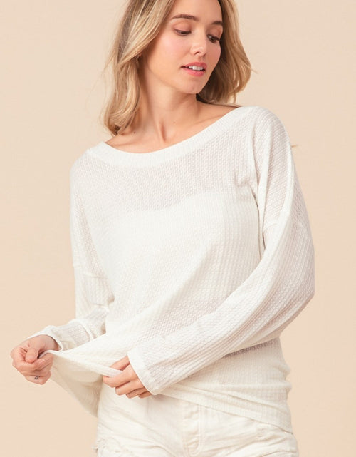 Load image into Gallery viewer, BiBi Waffled Backless Drawstring T-Shirt
