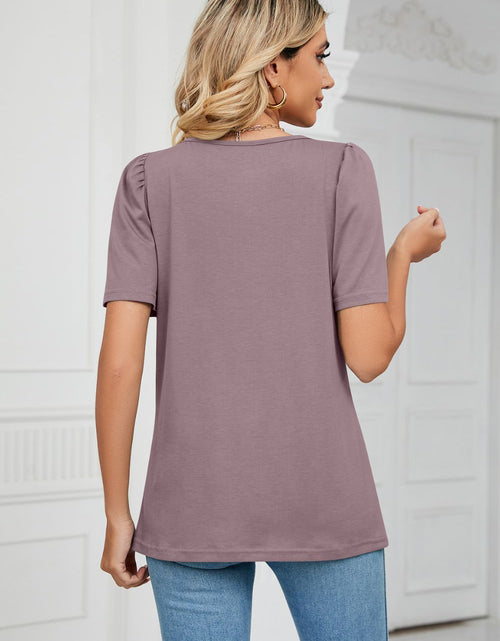 Load image into Gallery viewer, Square Neck Puff Sleeve T-Shirt
