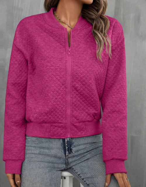 Load image into Gallery viewer, Zip Up Long Sleeve Jacket
